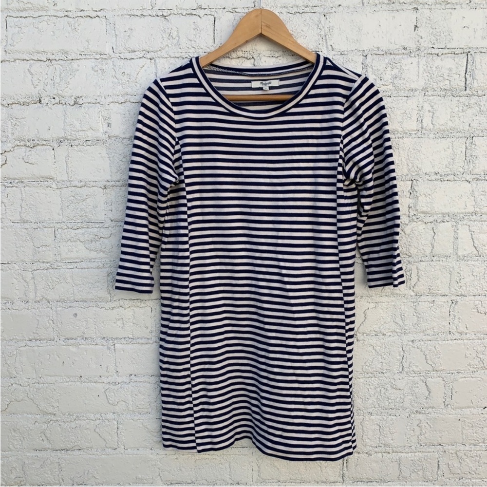 Madewell striped tunic 3/4 sleeved top sz S